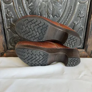 Dansko Pearl Leather‎ Slingback Heeled Clogs Sz 39 (8.5/9 US) Professional Nurse thumbnail 3