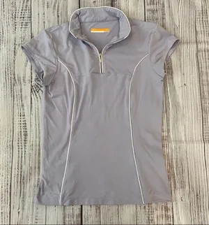 Lucy Lilac Quarter Zip Short Sleeve Athletic Top. thumbnail 8