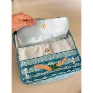 SOL AND MER Beaded Retro Swimmer Baguette Shoulder Bag NEW thumbnail 5