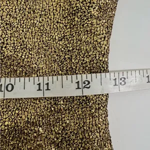 XOXO Gold Metallic Textured 3/4 Sleeve Bodycon Midi Dress Size S thumbnail 6