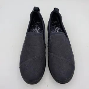 Clarks Cloudsteppers Womens 6 Navy‎ Blue Slip On Loafers Walking Shoes Comfort thumbnail 4