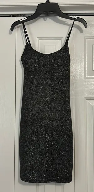 Lucy in the Sky Short Black Sparkly Dress thumbnail 1