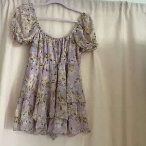 Floral Puff Sleeve Jumpsuit Purple Size M thumbnail 4