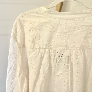 Women's Long Sleeve Popover Blouse‎ - Universal Thread™ Cream L thumbnail 4