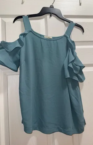 Off-The-Shoulder Maurices Top Blue thumbnail 1