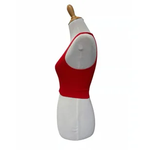Out from Under UO red M Hailey plunge neck cropped tank thumbnail 5