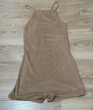 A+‎ Ellen brown Faux suede romper small Brown thumbnail 1