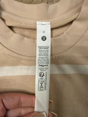 Lululemon Perfectly Oversized Cropped Crew Size 0 White thumbnail 3