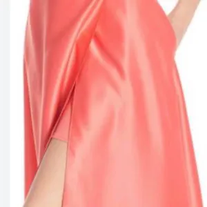Xscape Vibrant Coral A-Line Skirt thumbnail 3
