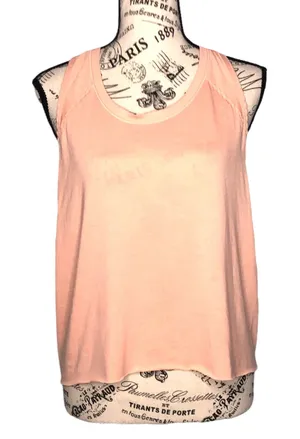 Old Navy (XL) Active Go-Dry Peach Braid Detail Raw Hem Slit Back Tank thumbnail 1