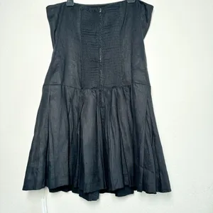 Reformation Isabeli Linen Strapless Mini Dress Black 10 NWT Summer thumbnail 7
