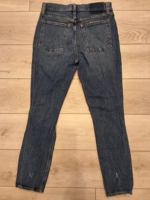 Abercrombie & Fitch The Skinny High Rise Size 28/6 Ripped Womens Jeans thumbnail 4