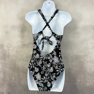 Cupshe One Piece Swimsuit Womens Small Floral Stretch Beach Resortwear Botanical thumbnail 4