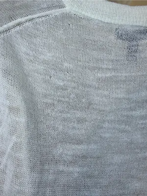 AQUA XL Ivory Linen Blend Open Knit Cardigan Lightweight Button Sweater thumbnail 7