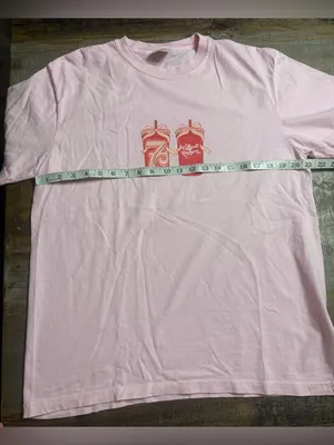 Comfort Colors Pink Short Sleeve Tee with Coffee Cup Graphic thumbnail 5