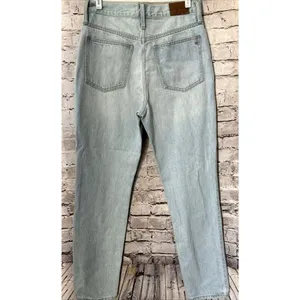 Madewell Light Wash Full Length Classic‎ Straight Blue Jeans High Rise Womens 29 thumbnail 3
