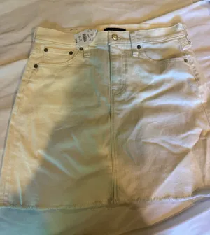 J crew white denim skirt thumbnail 1