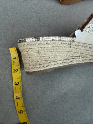 Target A New Day Woven Espadrille Wedge Slide Snake Print White size 6 NEW thumbnail 7