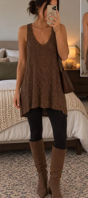 Free People Womens Chevron Sweater Tank Top thumbnail 1