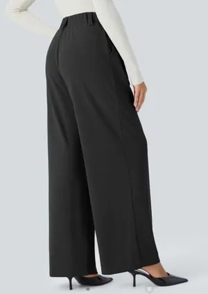 Halara Flex High Waisted Side Pocket Wide Leg Waffle Work Pant L NWT thumbnail 2