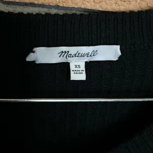 NWOT Madewell Thompson Pocket Pullover Knit Sweater Black Size XS thumbnail 2