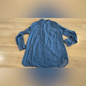 Banana Republic long sleeve tencel chambray button down blue size large thumbnail 8