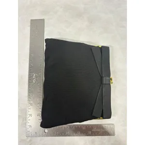 Vintage Black Fabric‎ Bow Clutch Bag Gold Tone Frame Kiss Lock Evening Purse thumbnail 7
