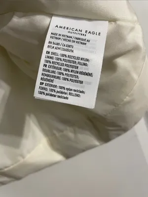 NEW! Cropped American Eagle Cream Puffer Vest Size XL NWT thumbnail 9