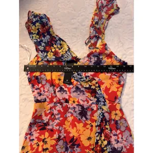 Lulu's Vibrant Asymmetrical Floral Dress S thumbnail 13