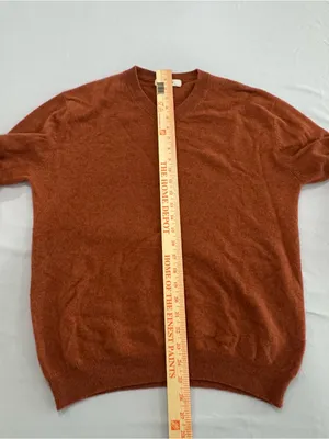 Turnbury brand Orange 100%‎ cashmere sweater thumbnail 6