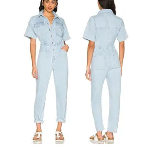 Free People we the free Marci coverall denim jumpsuit light wash small thumbnail 2