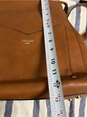 Dune London Tan Leather Backpack with Front Pocket thumbnail 13