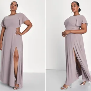 LULUS Elegant Wedding Bridesmaid Romantic Flowy Chic Flutter Sleeve Maxi Dress thumbnail 4