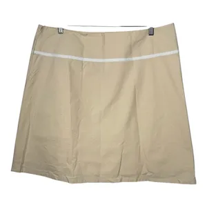 GAP Skirt Womens 16 Tan Cotton‎ Blend Ribbon Bow Accent Casual A-Line Mini thumbnail 4