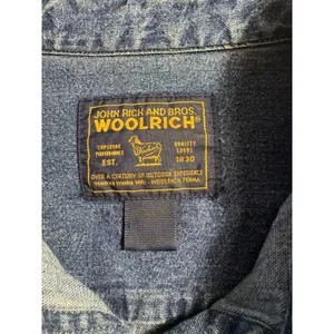 Woolrich Denim Button Down Shirt Southwestern Embroidered Blue Long‎ Sleeve M thumbnail 6