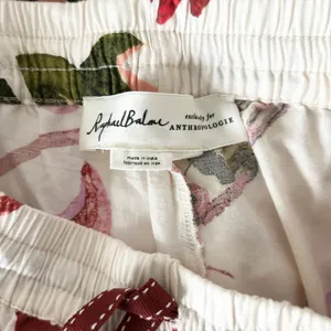 NEW Raphael Balme Anthropologie Flannel Sleep Pants Pink Combo Floral Lounge XS thumbnail 6