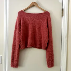 Pilcro Cropped Eyelash Sweater Sz L thumbnail 3