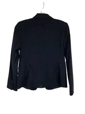 NWT Ann Taylor Factory Petite Size 4 4P Navy Blue One-Button Blazer Jacket NEW thumbnail 3