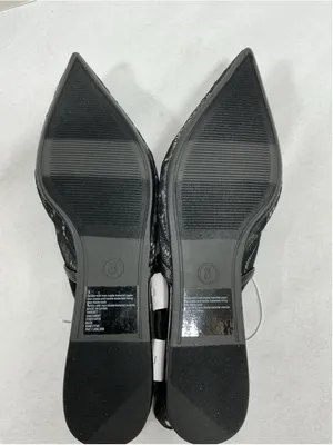 Womans New A New Day London SlingBack Flats Size 8 Black Pointed Toe Lace Fabric thumbnail 4