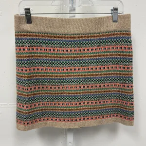Madewell Wallace Women's‎ Fair Isle Merino Wool Mini Skirt Medium Knit Sweater thumbnail 2