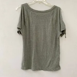 Abercrombie & Fitch Tie Sleeve Tee Small Greenish Casual Soft Girl Top thumbnail 4