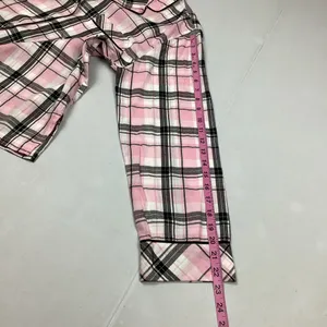 Victoria's Secret Plaid Pajama Top Lightweight Flannel Cotton Modal Med New with tag thumbnail 8