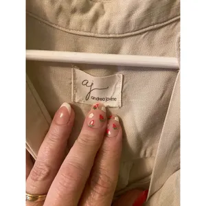 Beige button up top high low button up back size Medium Tan thumbnail 4