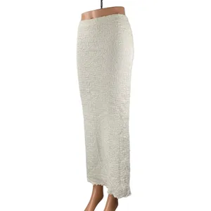 Princess Polly Gazet Womens Cream Textured High Rise Maxi Pencil Bodycon Skirt 2 thumbnail 2