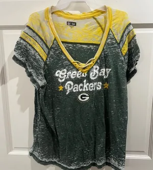 NFL Green Bay Packers Burnout Short Sleeve Shirt size 2xl thumbnail 1