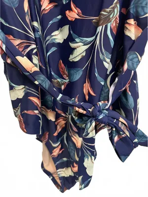Mynah Lush Leaves One Piece Wrap Plus Size Swimsuit 24W thumbnail 4