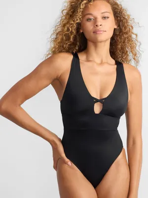 Padma X Bare NecessitiesFemme Plunge One-Piece - Black thumbnail 1