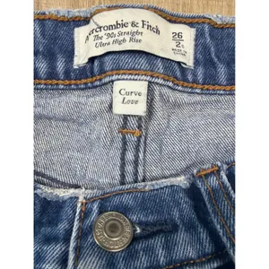 Abercrombie & Fitch Curve Love 90s‎ Straight Ultra High Rise Jeans Blue 26 2S thumbnail 4