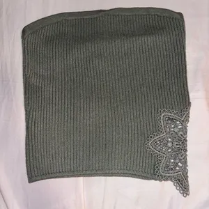 Aerie Sage Green Ribbed Crop top thumbnail 1