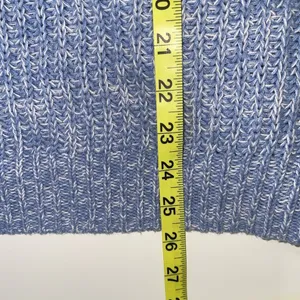 Blue & White Marled Tight Knit Oversized Sweater thumbnail 9